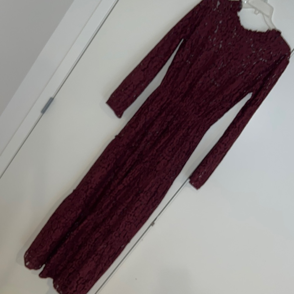 Lace Sylvia casanuovi maroon dress